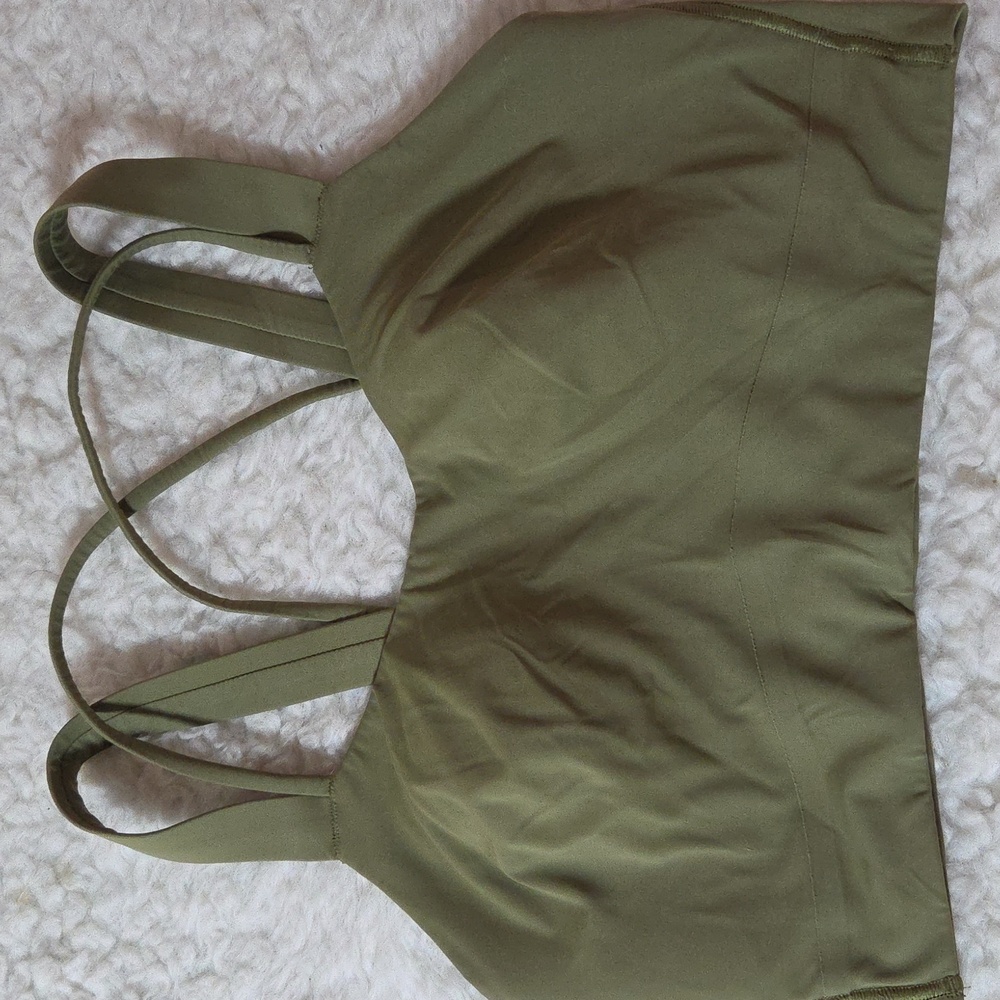 Lululemon Athletica Sports Bra in Bronze Green - Picture 3 of 7